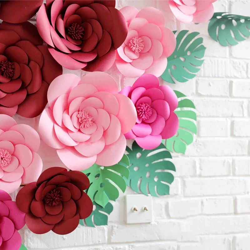Art And Craft For Nursery - Bricolage artificiel grand papier Rose fleurs