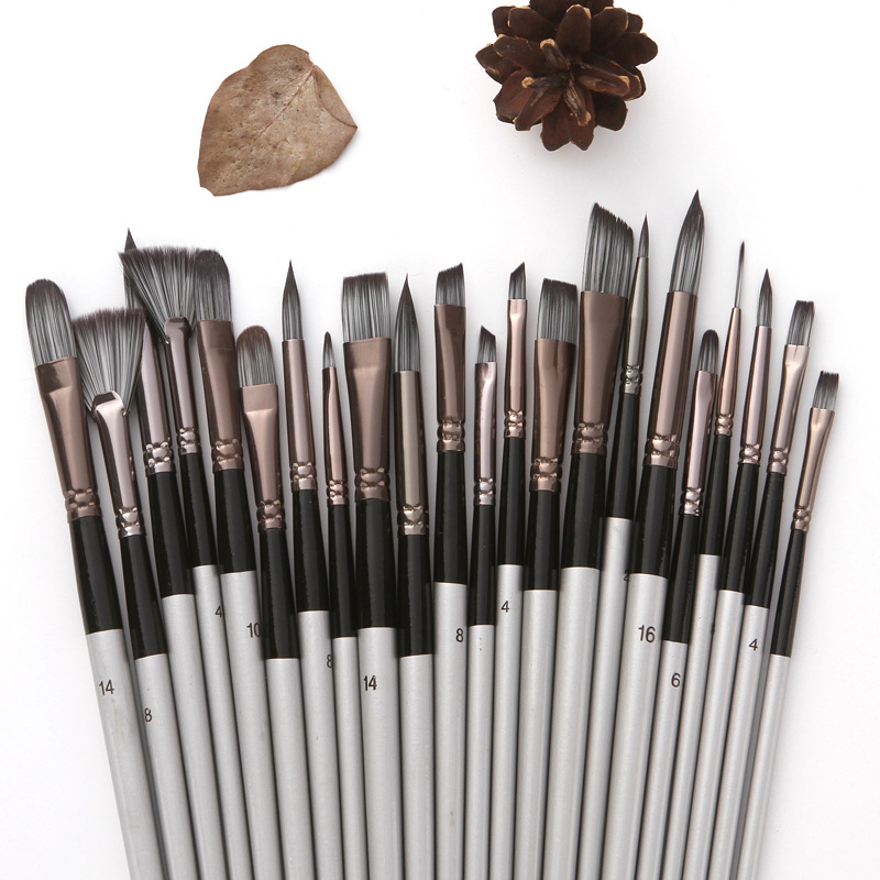 Ensemble de 24 pinceaux en nyl - Gouache Paint Set avis et prix