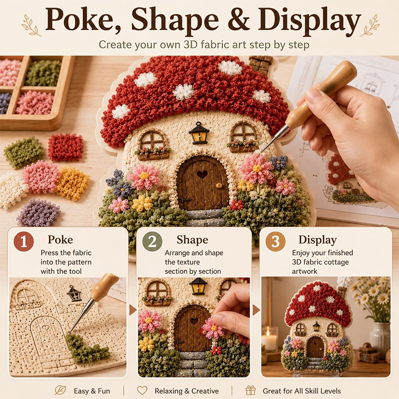 Kit DIY Poke Art Maison Champi - Art Craft Kit avis et prix